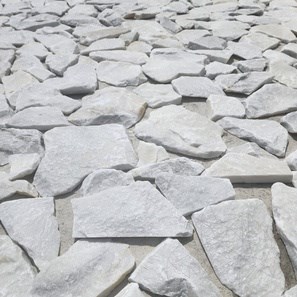 Parement extérieur pierre marbre Rock Face White