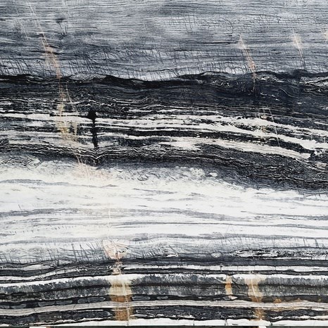 Dalle en marbre Azur Black Poli, 2 cm