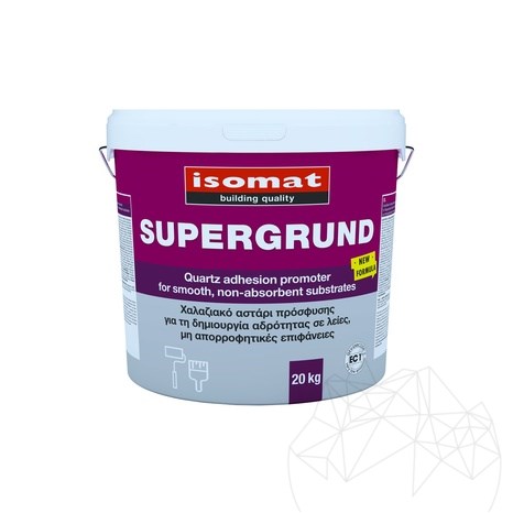 ISOMAT Supergrund – Primaire d’adhérence quartzé pour surfaces lisses, marbre et pierre naturelle, 20 kg