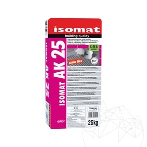 ISOMAT AK-25 – Colle professionnelle à base de ciment pour marbre, granit et pierre naturelle (intérieur/extérieur), 25 kg