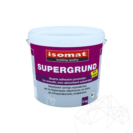 ISOMAT Supergrund – Primaire d’adhérence quartzé pour surfaces lisses, marbre et pierre naturelle, 5 kg