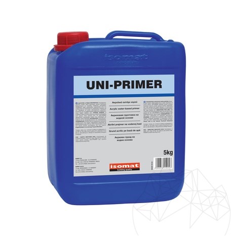 ISOMAT Uni-Primer – Primaire d’adhérence acrylique pour marbre, grès cérame et pierre naturelle (intérieur/extérieur), 5 kg