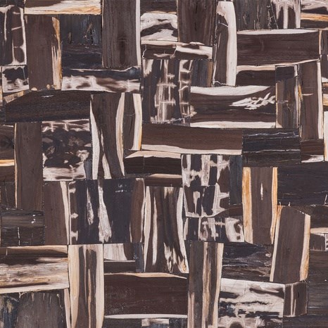 Dalle en bois pétrifié noir au design rétro Super Rock, 280 x 170 x 2 cm