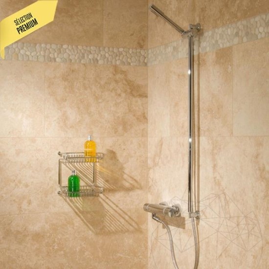 Travertin poli croisé Classic PREMIUM, 45.7 x 30.5 x 1.2 cm