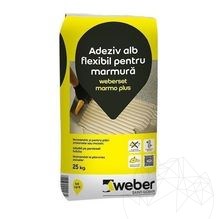 Weber Set Marmo Plus, 25 Kg, Colle blanche professionnelle pour sols et murs, marbre/granit