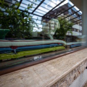 Travertine Latte Polisat 2 cm - Comptoirs, marches, émaux et pièces personnalisées