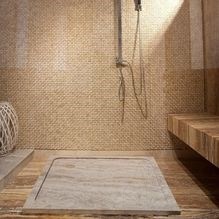 Receveur de douche, Travertin Latte ULTRA FLAT, 90 x 90 cm x 3 cm