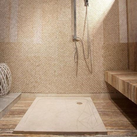 Receveur de douche, Travertin Classic ULTRA FLAT, 90 x 90 cm x 3 cm