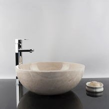 Lavabo de salle de bain, Marbre Beige RS-5, 42 x 15 cm