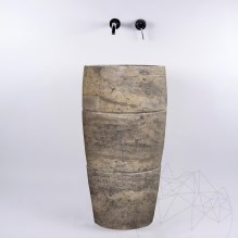 Lavabo de salle de bain, Travertin argenté SP 26