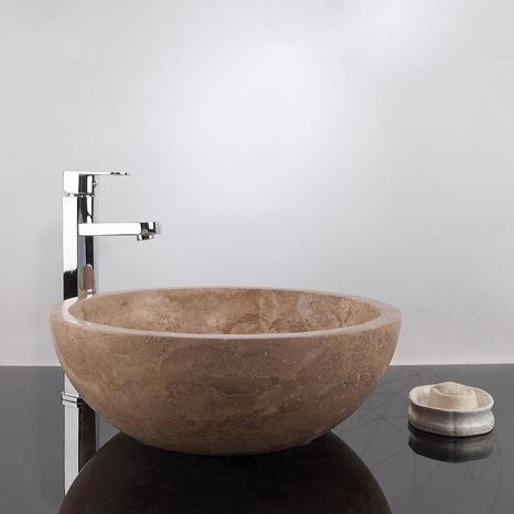 Bathroom Sink - Latte Travertine RS-5, 42 x 15 cm