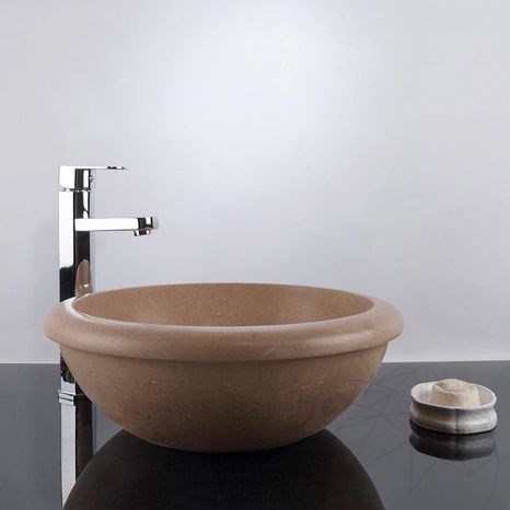 Lavabo, Travertin Latte RS-19, 42 x 16 cm