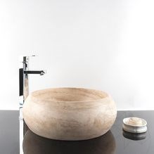 Lavabo de salle de bain, Classic Travertine RS 21, 42 x 15 cm