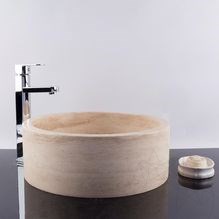 Lavabo de salle de bain, Travertin classique RS 22, 42 cm x 15 cm