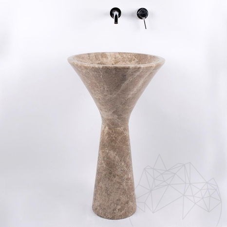 Lavabo, Marbre Autograph Light Emperador, 50 x 85 cm