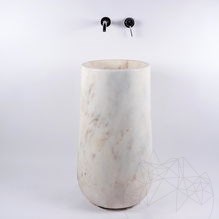 Lavabo de salle de bain, Autograph Arabescato Marble, 40 x 85 cm