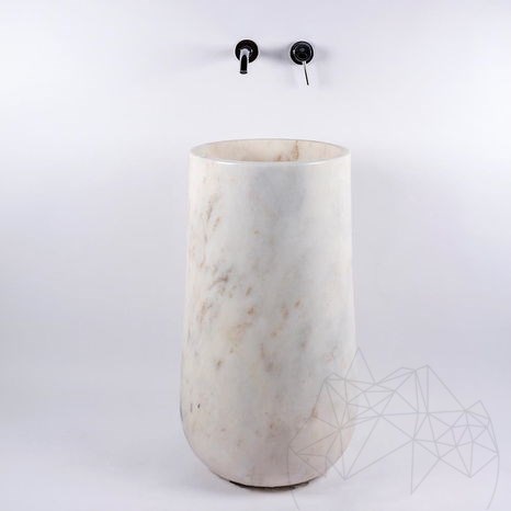 Lavabo de salle de bain, Autograph Arabescato Marble, 40 x 85 cm