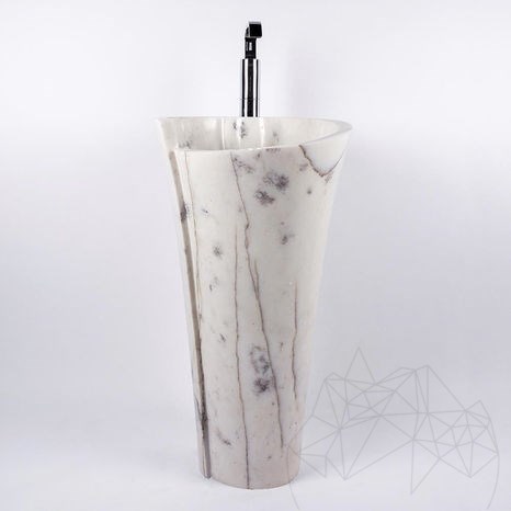 Lavabo, Autograph Calacatta Lilac Marble, 42 x 85 cm