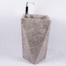 Evier de salle de bain, Marbre Autograph Tundra Grey, 45 x 82 cm