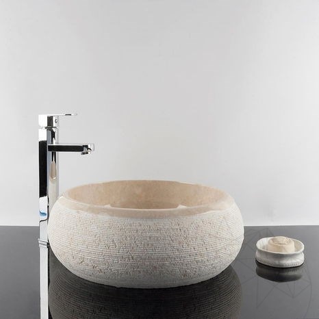 Lavabo de salle de bain, Marbre Bursa Beige RS-24