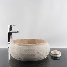 Lavabo de salle de bain, Marbre Light Emperador RS-24, 41 x 33.5 cm