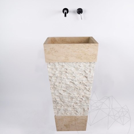 Lavabo, Travertin classique SP 19, 42 x 82 cm
