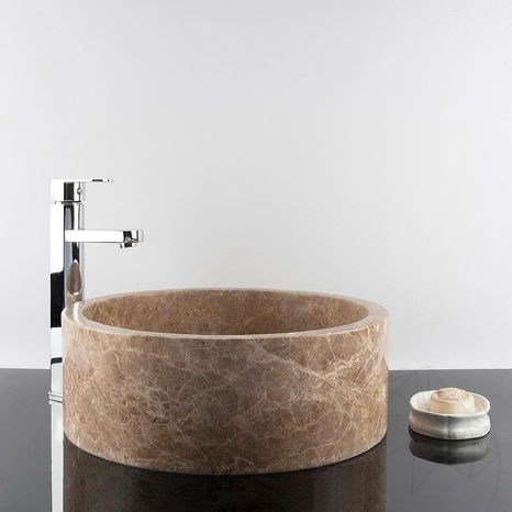 Lavabo de salle de bain, Marbre Emperador clair RS 22
