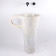 Lavabo, Autograph Arabescato Marble, 42 x 85 cm