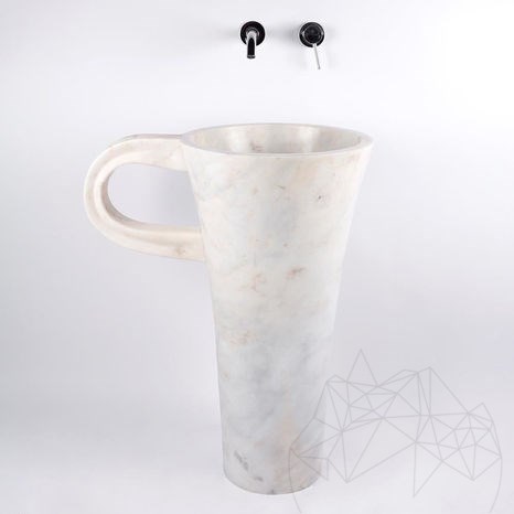 Lavabo, Autograph Arabescato Marble, 42 x 85 cm
