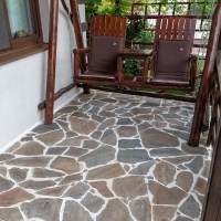 Dalles d'ardoise polygonales brun rouille - Pierre naturelle pour pavés, marches de jardin, chemins (1 m² = 3-5 pièces, 10 m²/palette)