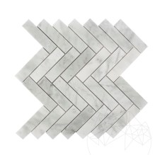 Mosaïque de marbre poli New York à chevrons