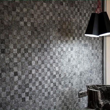 Mosaïque de marbre rayé Black Dizzy