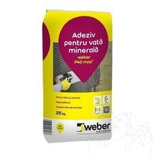 Weber P40 Max², 25 Kg, Colle pour systèmes d'isolation en polystyrène