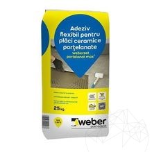 Weber Set Portelanat Max², 25 Kg, Ciment professionnel gris pierre naturelle pour sol et mur