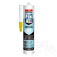 Soudal FIX ALL CRYSTAL, SKIN Colle flexible pour ardoise, 290 ml, Transparent