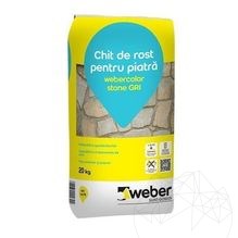 Weber Color Stone Grey, 20 Kg, Coulis flexible pour murs et sols en pierre naturelle à joints larges
