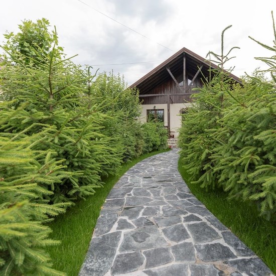 Laguna Green Polygonal Slate - Pierre naturelle pour façades intérieures/extérieures, pavages et allées