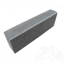 Pierre de bordure en Granit Anthracite, 10 x 15 x 50 cm, chanfrein 1L - 2 cm