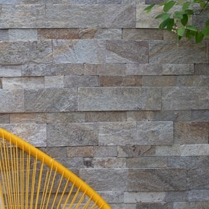 Ardoise Homa Natur, 5cm x LL x 1.3cm | Pierre décorative - Carreaux verticaux, Extérieur-Intérieur