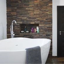 Panneau de revêtement mural en ardoise marron 15 x 60 cm