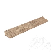 Bordure en travertin adouci Latte M17, 2.5 x 5 x 30.5 cm
