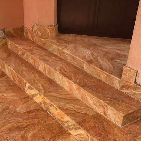 Travertin adouci Coupe transversale Peach, 61 x 30.5 x 1.2 cm