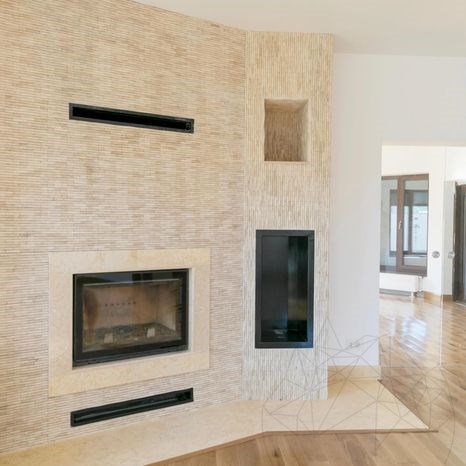 Mosaique Travertin Tumbled Bambou Classique, 1.5 x 7.5 cm