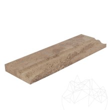 Moulure M10 en travertin de Noce, 12.5 x 30.5 x 2 cm