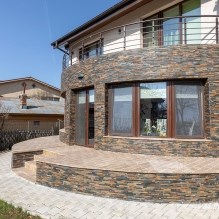 Panneau de revêtement mural en ardoise Mini Multi "Z" 15 x 60 x 0,8-1,2 cm