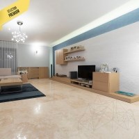 Travertin poli en coupe transversale Classic PREMIUM, 61 x 61 x 1.2 cm
