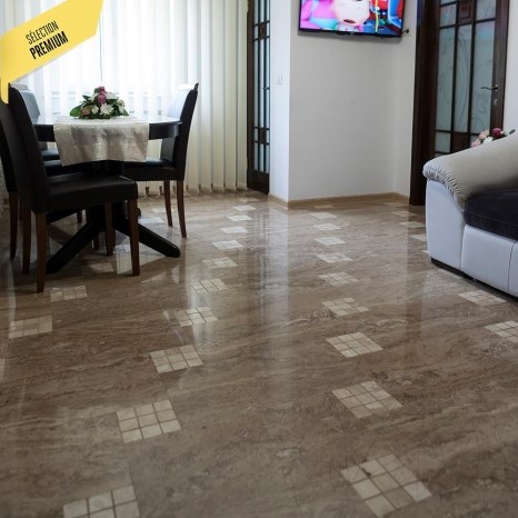 Latte PREMIUM Travertin poli, 61 x 30.5 x 1.2 cm