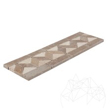Travertin Noce & Classic Tumbled B8, Bordure