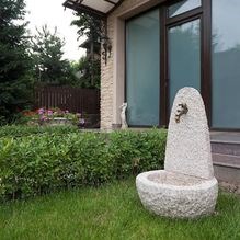 Padang Yellow Granite, 40 x 40 x 70 cm, Fontaine d'eau autoportante