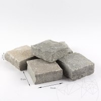 Pavé d'ardoise Riven de Kavala, 15 x 15 x 3-5 cm